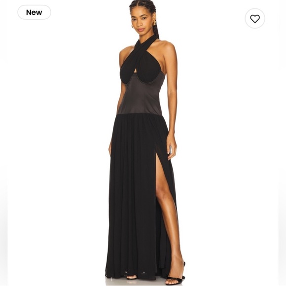 MAJORELLE Tia Maxi Dress in Black - Picture 2 of 14